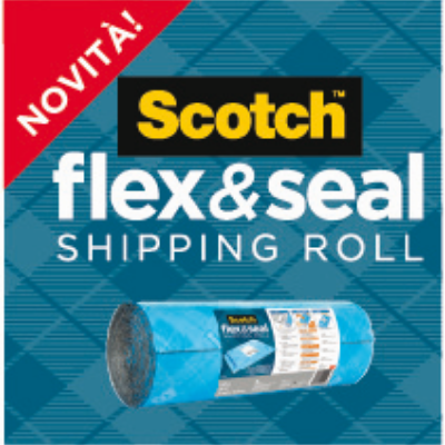 Risparmia tempo e materiale con il nuovo rotolo Scotch™ Flex & Seal
