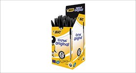 710218 BIC® Penna a sfera Cristal Original, Punta media 1 mm, Nero (confezione 50 pezzi)